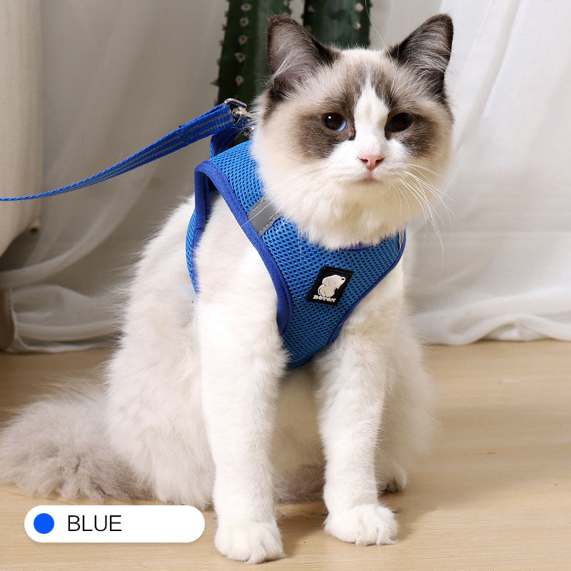 Harnais de traction anti-choc pour chat