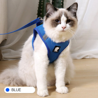 Harnais de traction anti-choc pour chat
