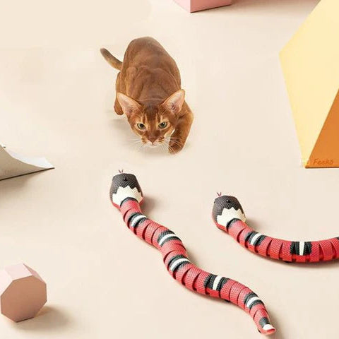 Jouet serpent à détection intelligente pour chat