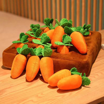 Jouet interactif en peluche pour chien Carrot Farm