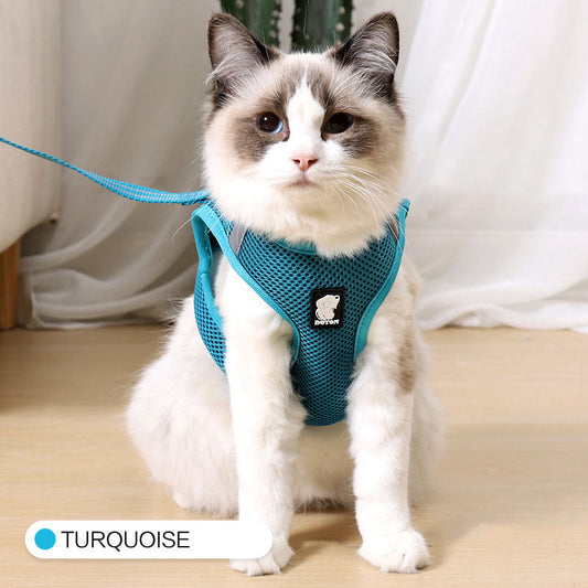 Harnais de traction anti-choc pour chat