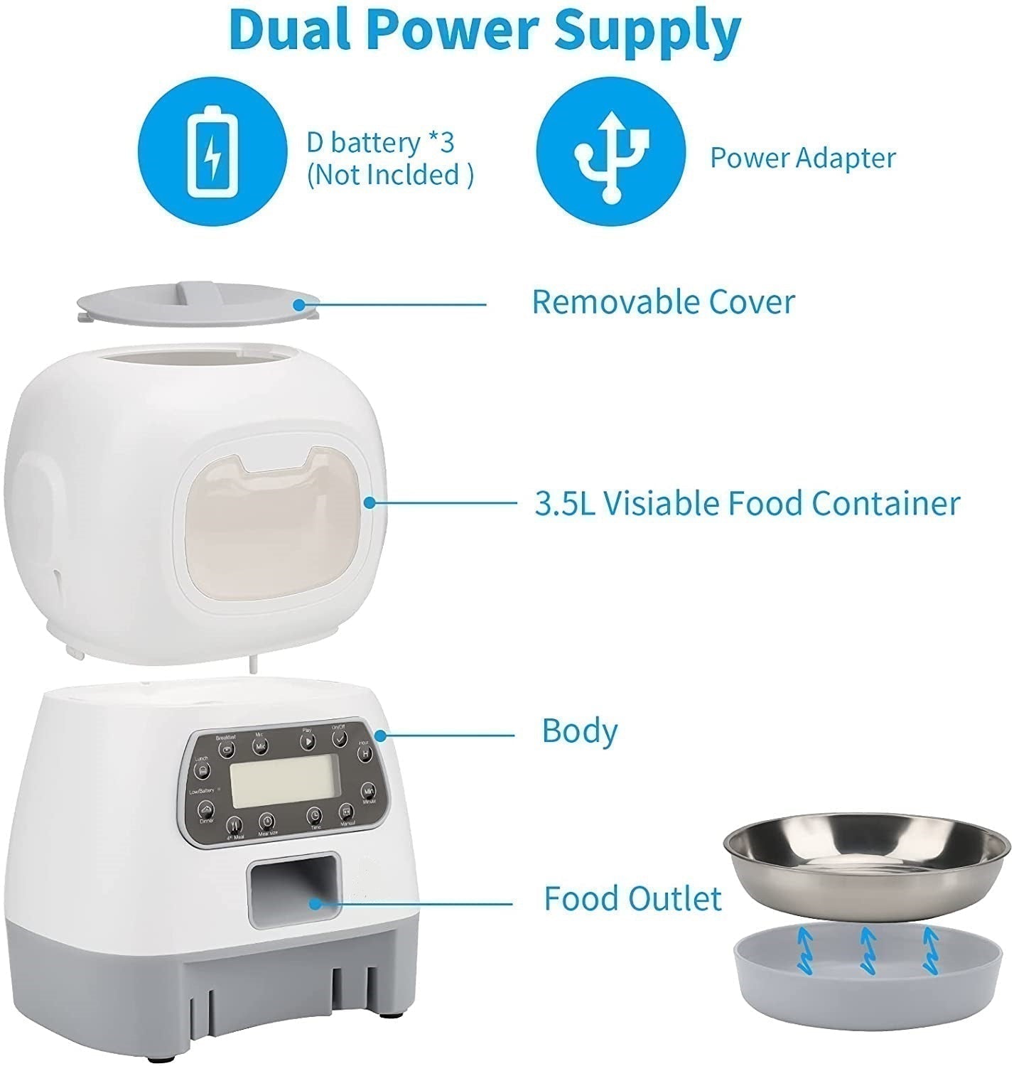 Distributeur automatique de nourriture pour animaux de compagnie