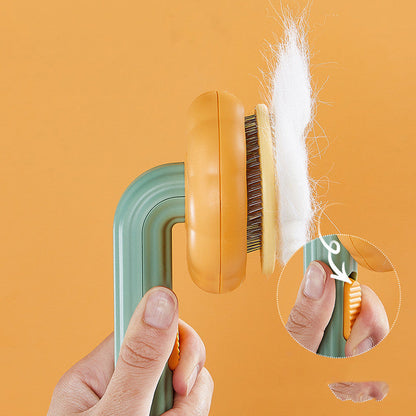 Brosse pour animaux de compagnie en forme de citrouille