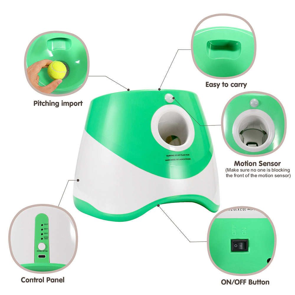 Lanceur automatique de balles pour animaux de compagnie
