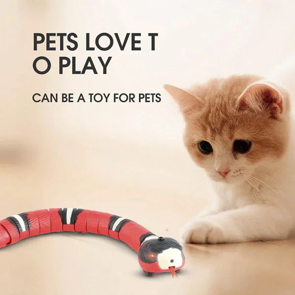 Jouet serpent à détection intelligente pour chat
